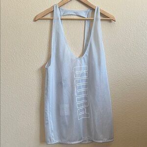 Puma Silver and White Tank Top